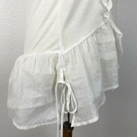 Chelsea 28 Linen Blend Ruffed Tank Top - Picture 3 of 11